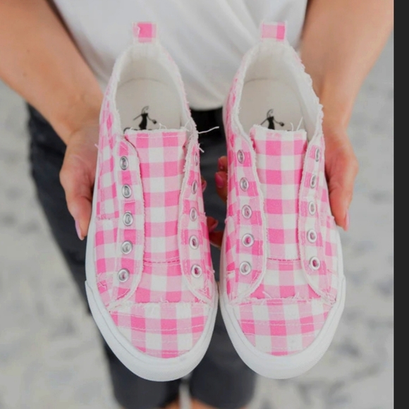Corkys Shoes - Corkys Babalu Tennis shoe in Pink Gingham Print NWT